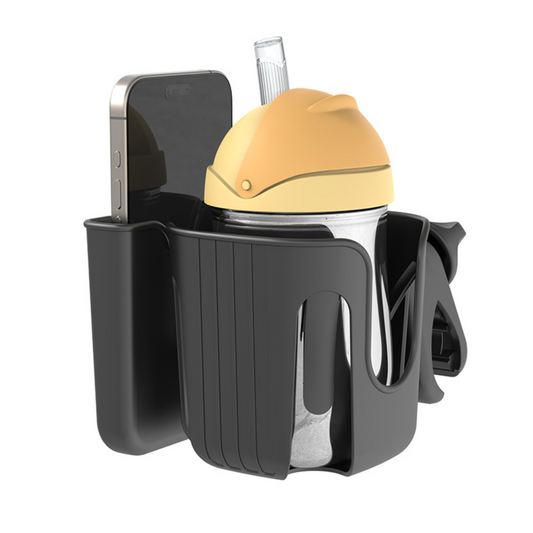 360° Rotating Cup Holder – Universal Fit for Baby Strollers & Bikes